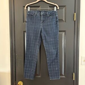 Charter Club Blue Plaid Cropped Jeans